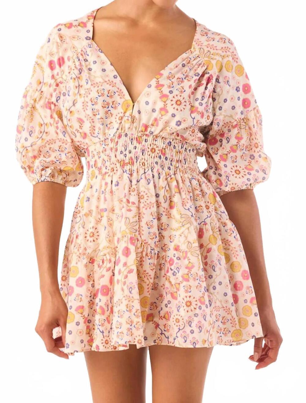 NEW MISA LOS ANGELES eight mini dress in small flora